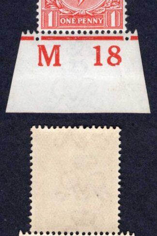 KGV 1d Royal Cypher Control M18 Imperf U/M