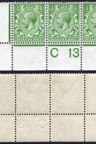 KGV 1/2d Royal Cypher Control C13 Perf Strip M/M