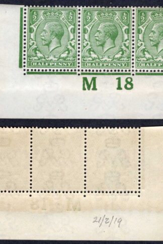 KGV 1/2d Royal Cypher Control M18 Perf Strip M/M