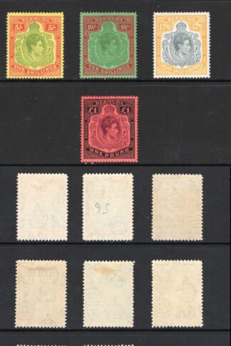 Bermuda SG110/15 KGVI Set of 16 Fine Fresh M/M Cat 300 pounds