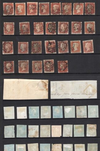 1841 Penny Red Selection some faults (42 stamps)