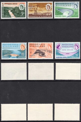Rhodesia and Nyasaland SG32/7 Set of 6 U/M Cat 19 pounds