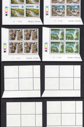 Rhodesia SG555/69 1978 Set of 15 Plate Blocks U/M