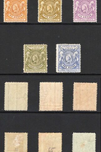 British East Africa Company SG65/75 Set to 1r M/M Cat 231.50 pounds