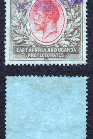 KUT SG54 2r red and Black/blue Wmk Mult CA probably a fiscal cancel