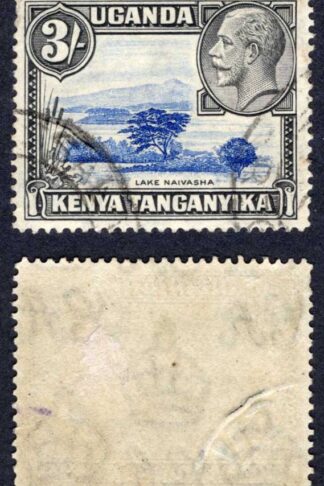 KUT SG120 3/- blue and Black used Cat 17 pounds