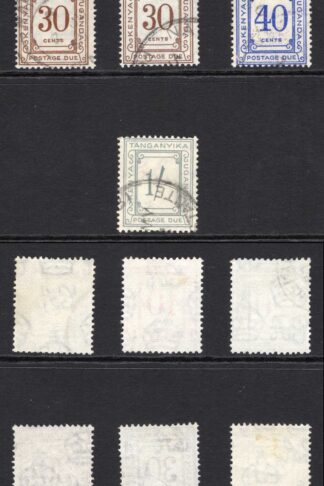 KUT SGD7/D12 1935 Post Due set inc Both 30c Shades Used Cat 57 pounds