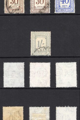 KUT SGD7/D12 1935 Post Due set inc Both 30c Shades Used Cat 57 pounds