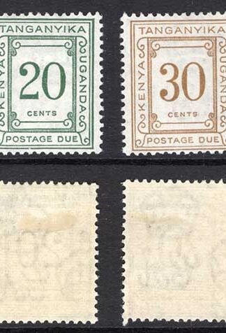 KUT SGD7/D12 1935 Post Due set M/M (1/- toned Gum) Cat 23 pounds