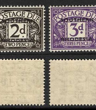 Southern Rhodesia SGD1/D7 Post due set (no 4d green) U/M Cat 16 pounds
