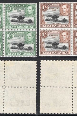 KUT SG163/4 Royal Visit Blocks of Four (2 x U/M) Cat 21 pounds
