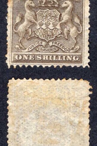Rhodesia SG4 1/- Grey-brown part gum Cat 55 pounds