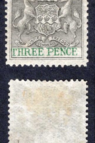 Rhodesia SG21 3d Grey-black and Green Mint Small part gum Cat 26 pounds
