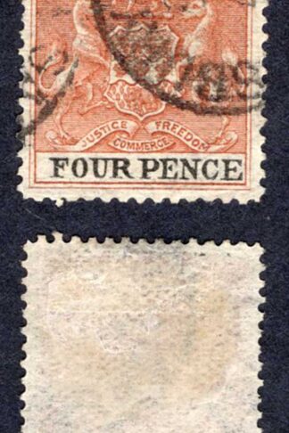 Rhodesia SG22 3d Chestnut and Black CDS used Cat 8 pounds