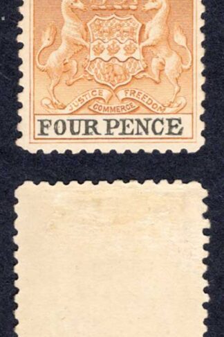 Rhodesia SG28 4d Yellow-brown and Black M/M Cat 35 pounds