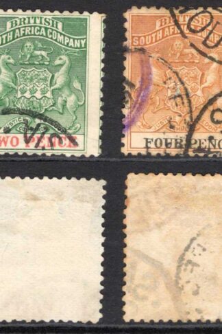 Rhodesia SG27/8 Set of 2 on Thick Paper Cat 48 pounds