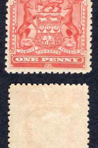 Rhodesia SG78 1d red M/M Cat 12 pounds