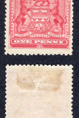 Rhodesia SG78 1d red M/M Cat 12 pounds