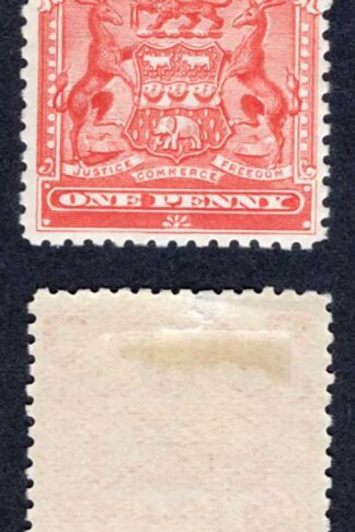 Rhodesia SG78 1d red M/M Cat 12 pounds