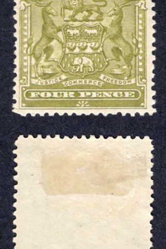 Rhodesia SG82 4d Olive M/M (hinge remainder) Cat 23 pounds