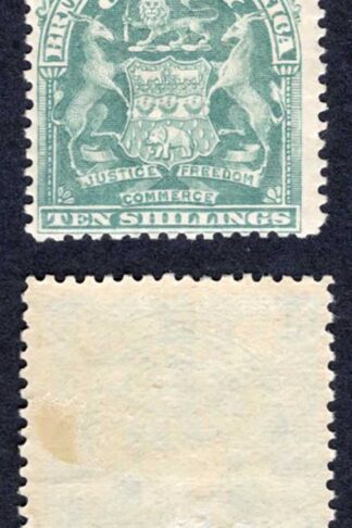 Rhodesia SG89 10/- Grey-green M/M Cat 65 pounds
