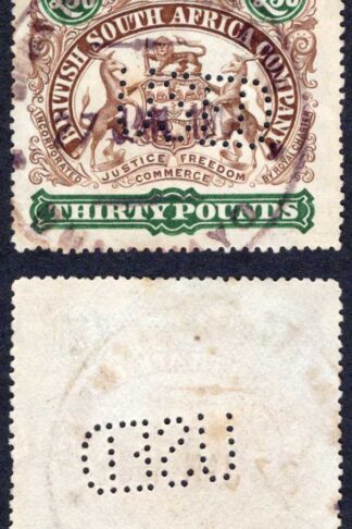 Rhodesia BF11a 30 Pounds Brown and Green Priced at 200 pounds (2019)