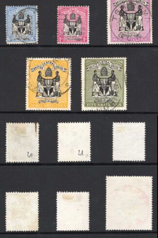 Nyasaland SG21/28 1895 No Wmk Set used Cat 800 pounds