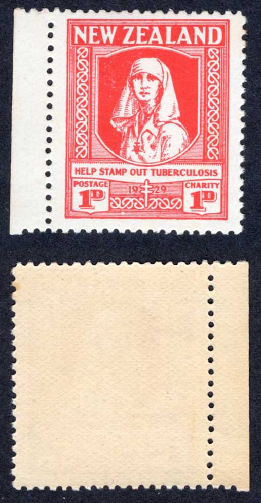 New Zealand SG544 1d + 1d Tuberculasis U/M Cat 9 pounds