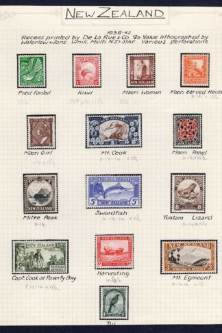 New Zealand SG556/69 1935 Set of 14 Single Wmk M/M Cat 190 pounds