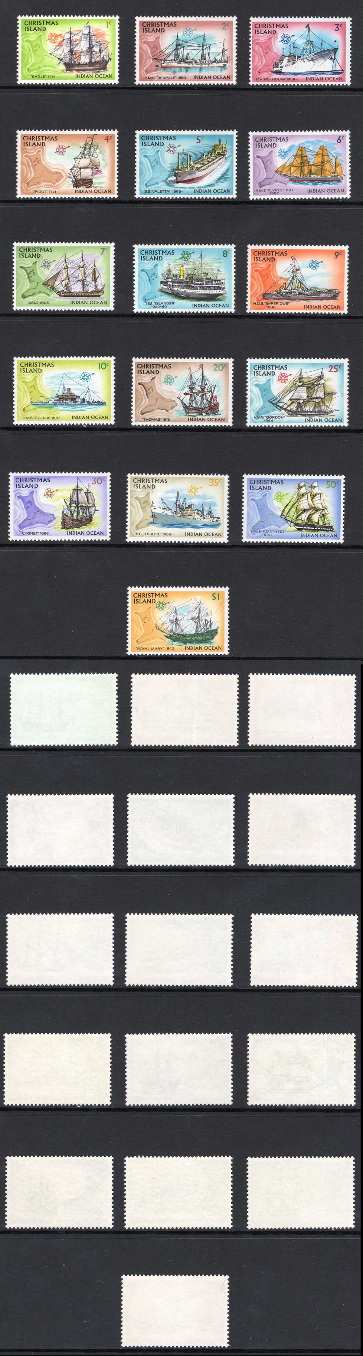 Christmas Is SG37/52 Set of 16 Ships U/M