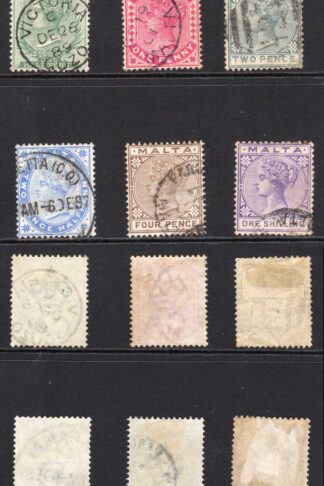 Malta SG20/28 1885 Set of 6 fine used Cat 22 pounds