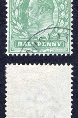 KEVII SG279 1/2d Dull green Harrison Perf 15 x 14 Fine used Cat 45 pounds