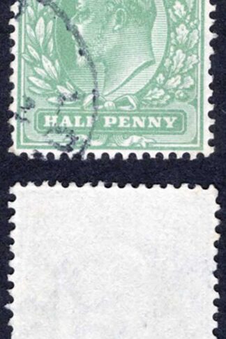 KEVII SG279 1/2d Dull green Harrison Perf 15 x 14 Fine used Cat 45 pounds