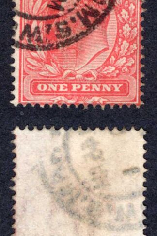 KEVII SG281 1d Rose carmine Harrison Perf 15 x 14 Fine used Cat 15 pounds
