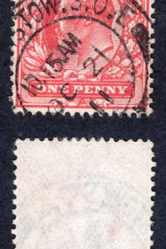 KEVII SG281 1d Rose carmine Harrison Perf 15 x 14 Fine used Cat 15 pounds