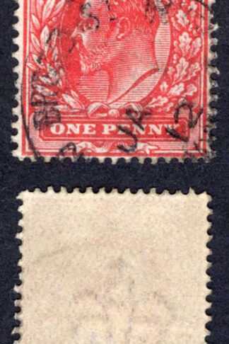 KEVII SG281 1d Rose carmine Harrison Perf 15 x 14 Fine used Cat 15 pounds