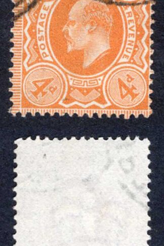 KEVII SG286 4d Bright Orange Harrison Perf 15 x 14 Fine used Cat 15 pounds