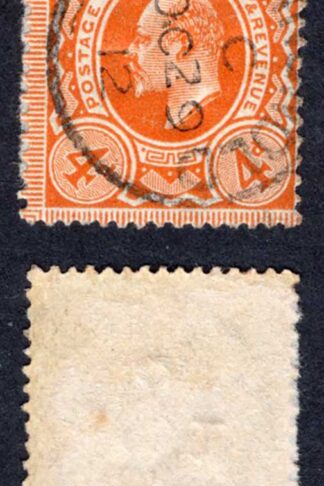 KEVII SG286 4d Bright Orange Harrison Perf 15 x 14 Fine used Cat 15 pounds
