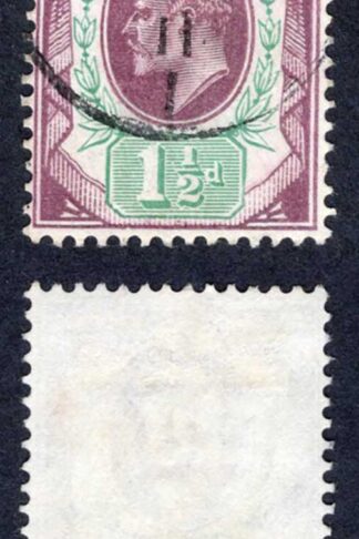 KEVII SG223 1 1/2d Pale Purple and Green Chalky DLR M/M  Cat 25  pounds