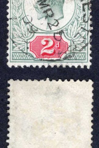 KEVII SG228 2d pale grey-green and scalet DLR Chalky used  Cat 20 pounds