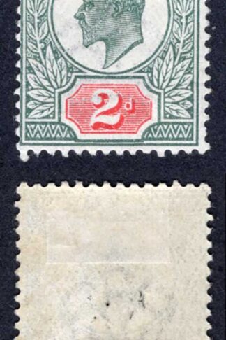 KEVII SG290 2d deep dull green and red Somerset house M/M  Cat  28 pounds