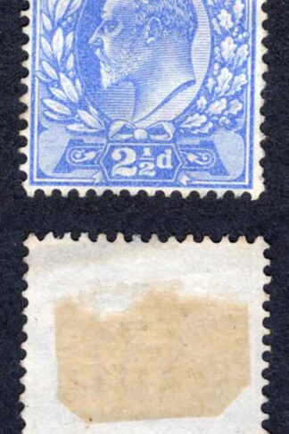 KEVII SG230 2 1/2d Ultramarine DLR used Cat 6 pounds
