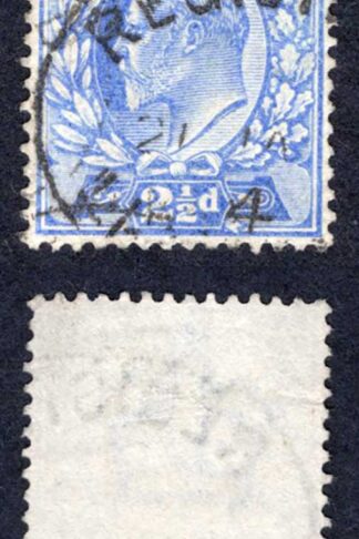 KEVII SG231 2 1/2d Pale Ultramarine DLR used Cat 6 pounds
