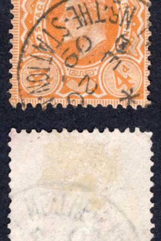 KEVII SG239 4d Brown Orange DLR 20 Dec 1909  Cat 140 pounds