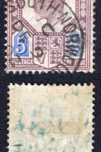 KEVII SG242 5d Dull purple and Ultramarine DLR Used  Cat 10 pounds