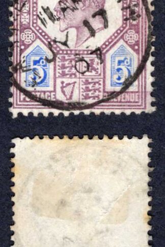 KEVII SG243a 5d Slate purple and ultramarine/chalky used  Cat  12 pounds