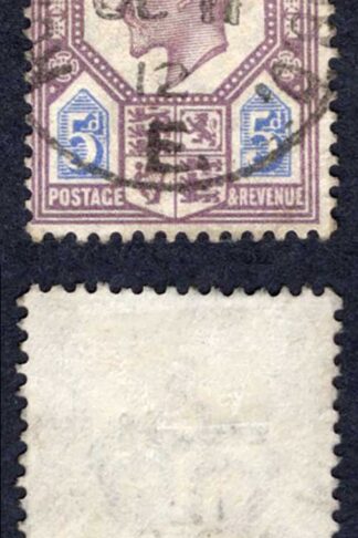 KEVII SG293 5d Deep Dull Reddish Purple and Bright Blue CDS Cat 10  pounds