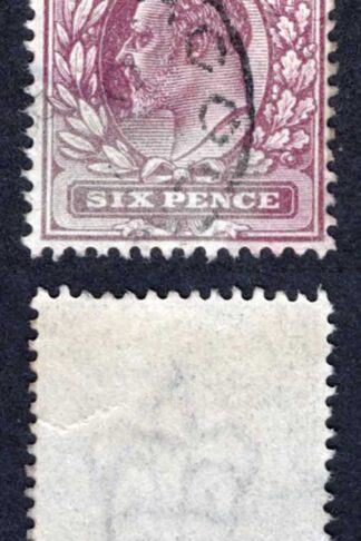 KEVII SG303 6d Deep Plum chalky Somerset house CDS  Cat  65 pounds