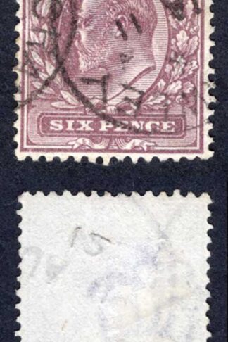 KEVII SG248 6d Dull purple/chalky DLR used Cat 12 pounds