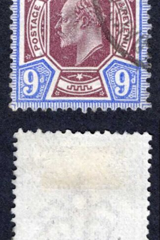KEVII SG306a 9d Deep dull reddish purple and deep bright blue  Cat 65  pounds